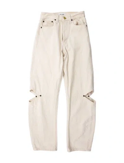 Pre-owned Still Here Straight Leg Pants In White
