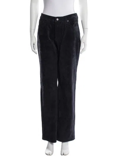 Pre-owned Still Here Suede Straight Leg Pants W/ Tags In Black