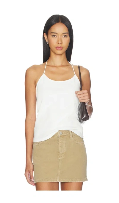 Still Here Toggle Cotton Tank Top In White
