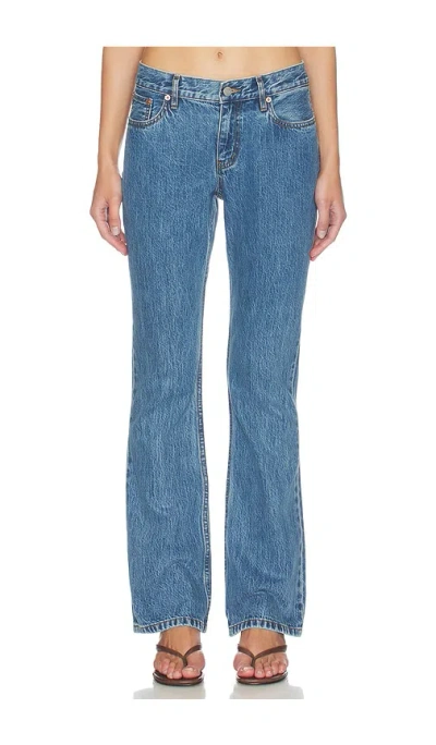 Still Here Tomorrow Low Rise Skinny Bootcut Jeans In Blue
