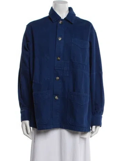 Pre-owned Still Here Utility Jacket In Blue
