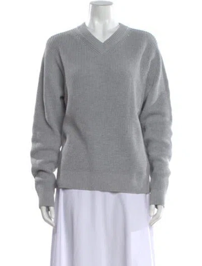 Pre-owned Still Here V-neck Sweater In Gray