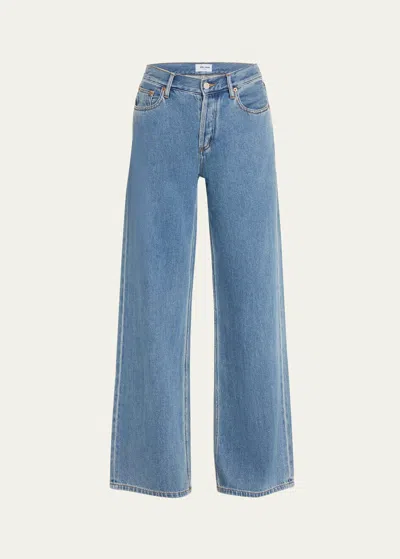Still Here Walker Wide-leg Jeans In Cloud Classic Blu