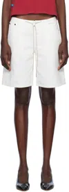 Still Here Drawstring Shorts In White