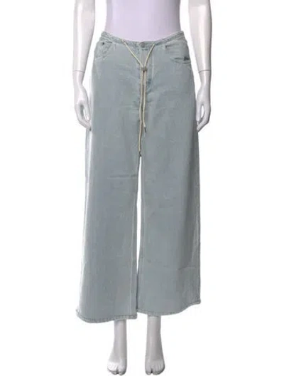 Pre-owned Still Here Wide Leg Pants In Blue/grey
