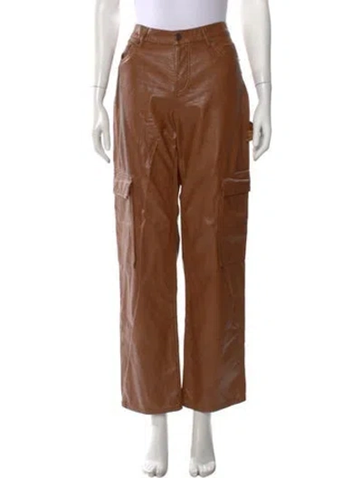 Pre-owned Still Here Wide Leg Pants In Brown
