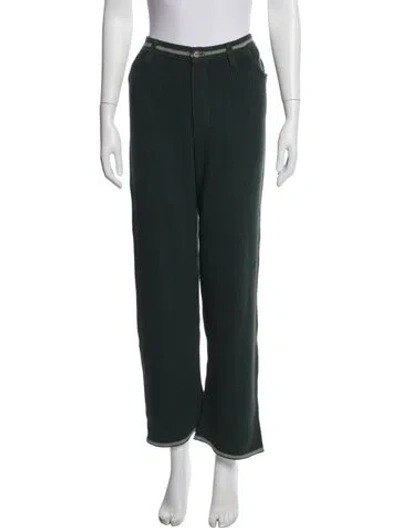 Pre-owned Still Here Wide Leg Pants In Green