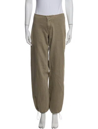 Pre-owned Still Here Wide Leg Pants In Green