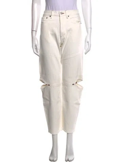 Pre-owned Still Here Wide Leg Pants In Neutral