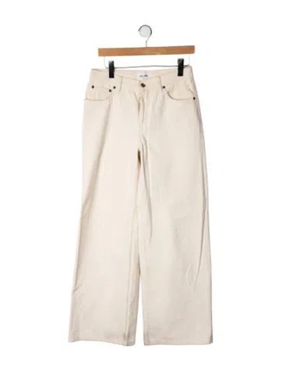 Pre-owned Still Here Wide Leg Pants In Neutrals