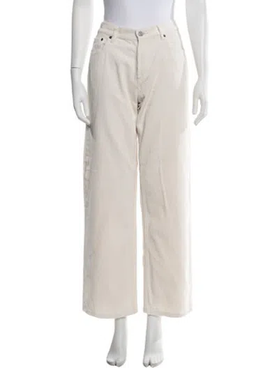 Pre-owned Still Here Wide Leg Pants In Neutrals