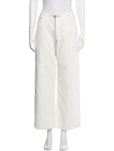 Pre-owned Still Here Wide Leg Pants In Neutrals/white