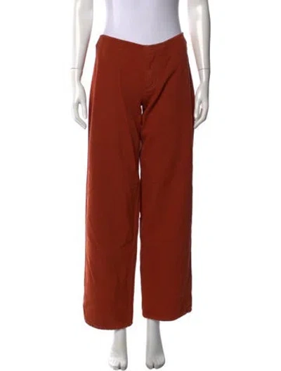 Pre-owned Still Here Wide Leg Pants In Orange