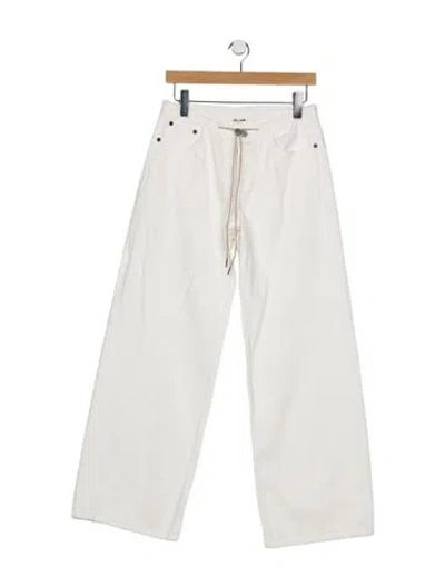 Pre-owned Still Here Wide Leg Pants In White