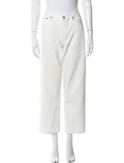 Pre-owned Still Here Wide Leg Pants In White