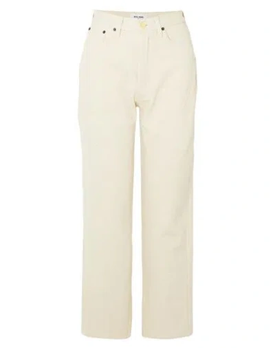 Still Here Woman Jeans Cream Size 30 Cotton In White