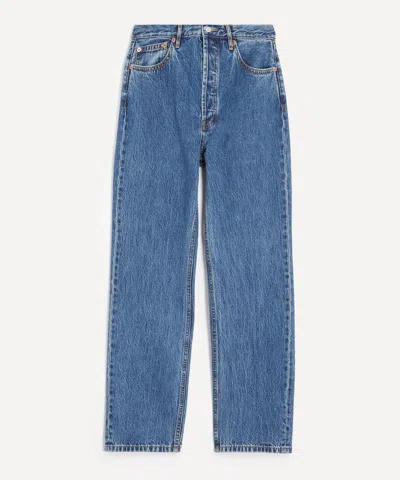 Still Here Women's Childhood High-rise Straight-leg Jeans In Classic Blue