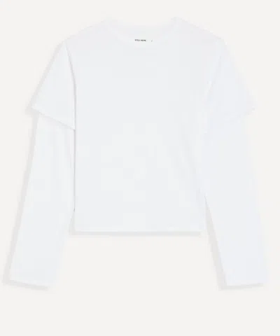 Still Here Women'size S Milk 2tee Long-sleeve Top In White