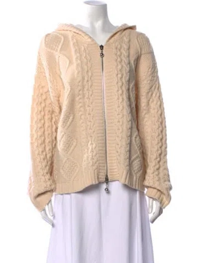 Pre-owned Still Here Wool Open Front Sweater In Neutrals