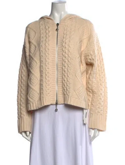 Pre-owned Still Here Wool Open Front Sweater In Neutrals