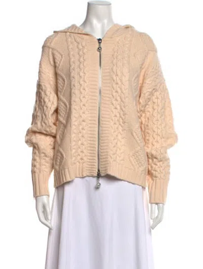 Pre-owned Still Here Wool Open Front Sweater In Neutrals