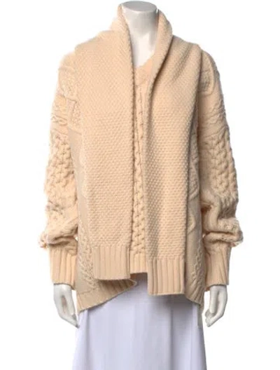 Pre-owned Still Here Wool V-neck Sweater In Neutral