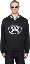 Still Kelly Black 'stop The Violence' Sport Sweatshirt In Black