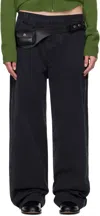 Still Kelly Black Workwear Trousers In Black