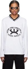 Still Kelly White 'stop The Violence' Sport Sweatshirt In White