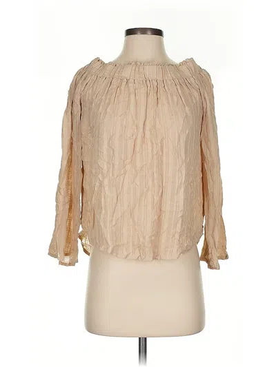 Pre-owned Stillwater 3/4 Sleeve Blouse In Brown