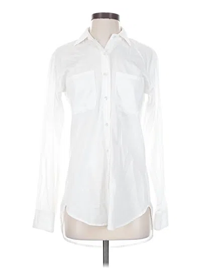 Pre-owned Stillwater Long Sleeve Button Down Shirt In White