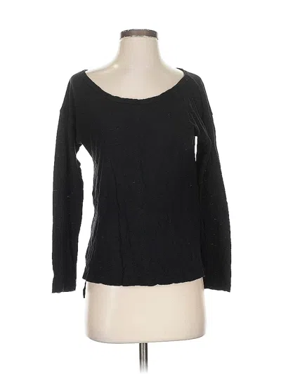 Pre-owned Stillwater Long Sleeve Top Black Scoop Neck Tops