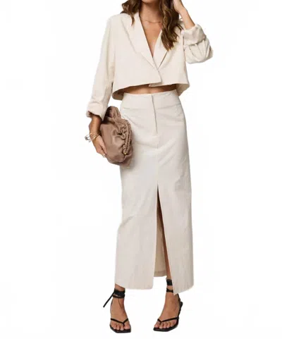 Stillwater Matte Twill Cropped Blazer In  In Neutral