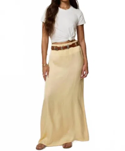 Stillwater Silky Good Grace Skirt In Baby-yellow In Neutral