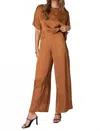 Stillwater Silky Venice Pants In Cognac In Brown