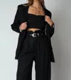 Stillwater The Linen Blazer In Black In Black