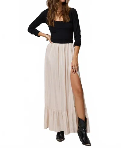 Stillwater Valentina Maxi Dress In Black/champagne In Gray