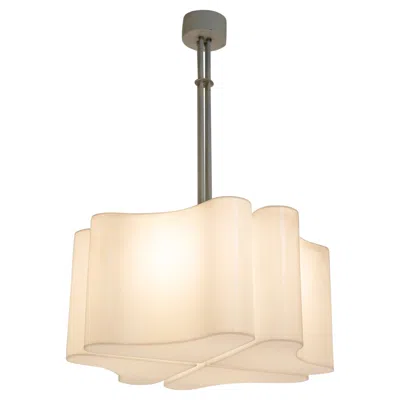 Pre-owned Stilnovo Ambasciata Pendant Or Chandelier By Vittorio Introini For , 1970s In White