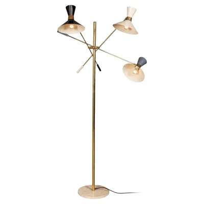 Pre-owned Stilnovo An Italian Articulated Standing Floor Lamp C.1970 In Sand