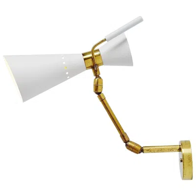 Pre-owned Stilnovo Attributed Diabolo Wall Lamp Adjustable Sconce, Italy, 1950 In Transparent