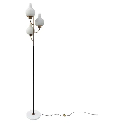 Pre-owned Stilnovo Brass Marble Floor Lamp Midcentury Modern Vintage Retro Regency 1950s In Transparent