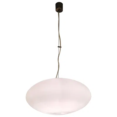 Pre-owned Stilnovo Chandelier Brass Opaline Glass, 1950, Italy In Sand