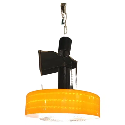 Pre-owned Stilnovo Chandelier Glass Brass, 1955, Italy In Orange
