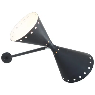 Pre-owned Stilnovo Double Cone Wall Lamp In Black