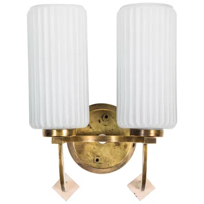 Pre-owned Stilnovo Double Sconces In The Manner Of  In Sand