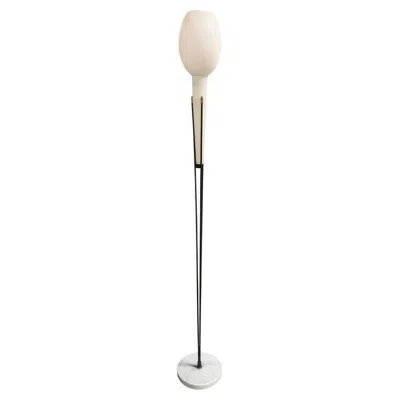 Pre-owned Stilnovo Floor Lamp With Marble Base By , 1950s In Sand
