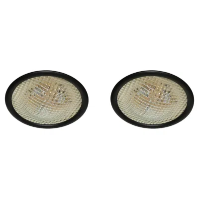 Pre-owned Stilnovo Flush Mount Ceiling Light Large, Italy Circa 1970s In Brown