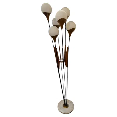 Pre-owned Stilnovo Italian Mid-century Floor Lamp By  In Brown