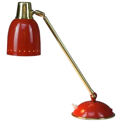 Pre-owned Stilnovo Italian Mid-century Modern Red Desk Lamp By , 1950s