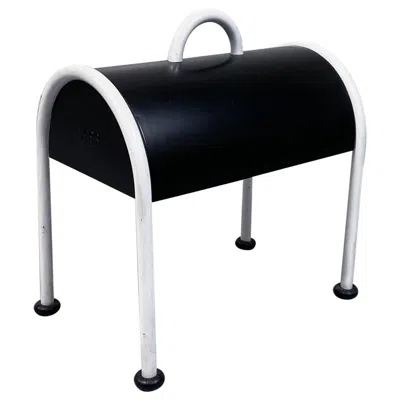 Pre-owned Stilnovo Italian Mid-century Steel Valigia Floor Table Lamp By Sottsass , 1970 In Black